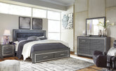 J&M Furniture - Ashley Furniture - Lodanna King Upholstered Storage Bed, Dresser, Mirror, and Nightstand - King Upholstered Storage Bed, Dresser, Mirror, and Nightstand - B214B24